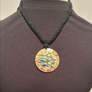 Elegant Black and Gold Beaded Necklace